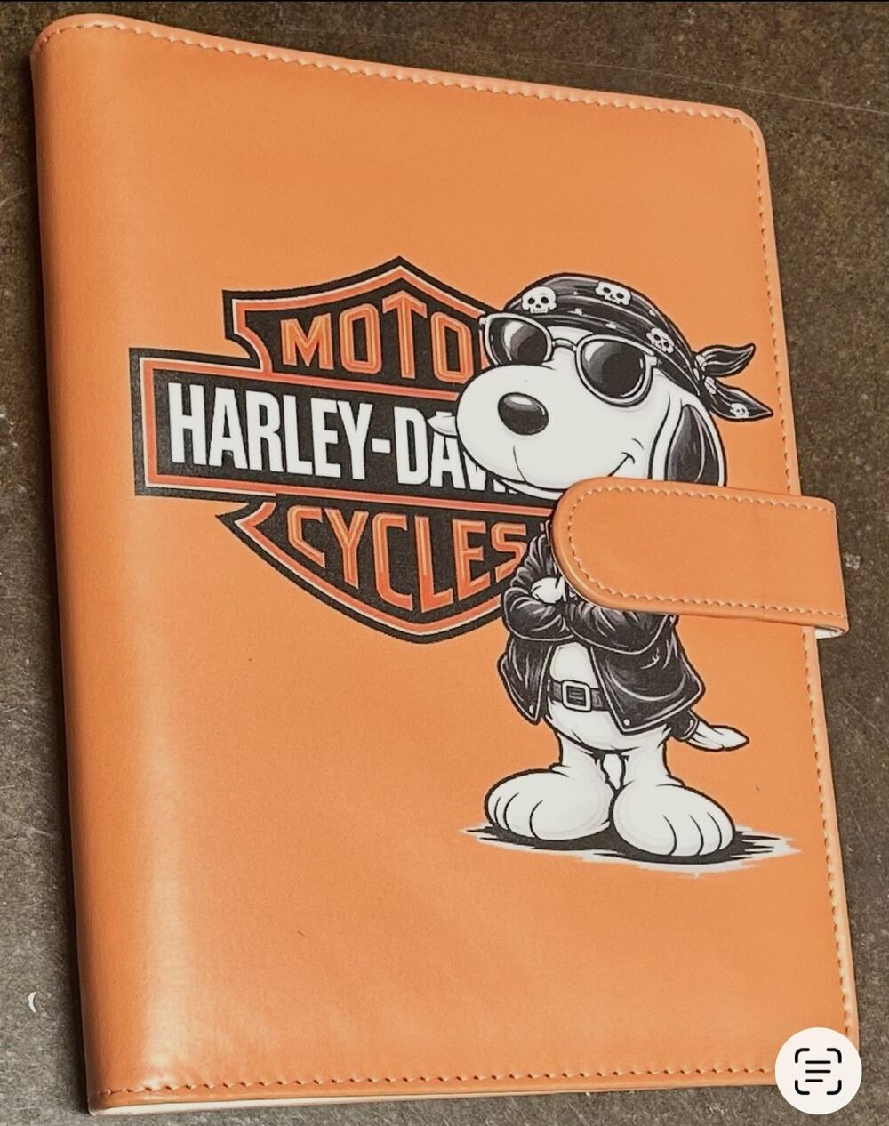 Harley Davidson Snoopy size A5 Binder w/ stationery paper
